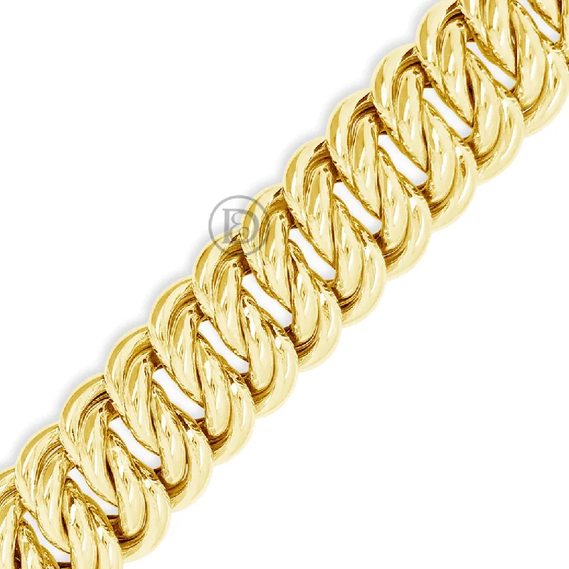 Simple bracelets for women -10K Gold Custom Cuban Link Bracelet