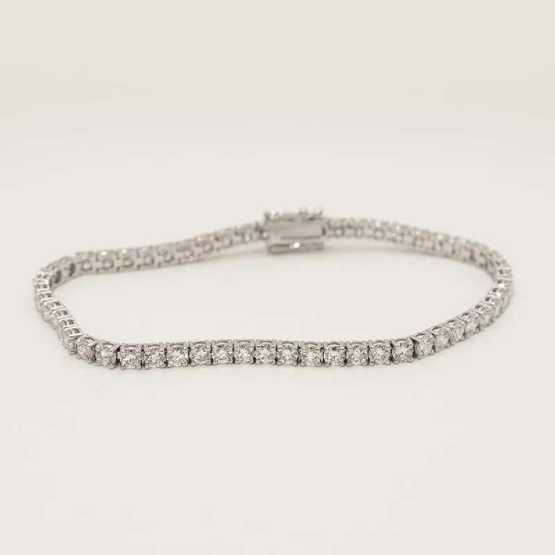 Designer bangles for women -Diamond Tennis Bracelet in 14kt White Gold (6 1/7ct tw)