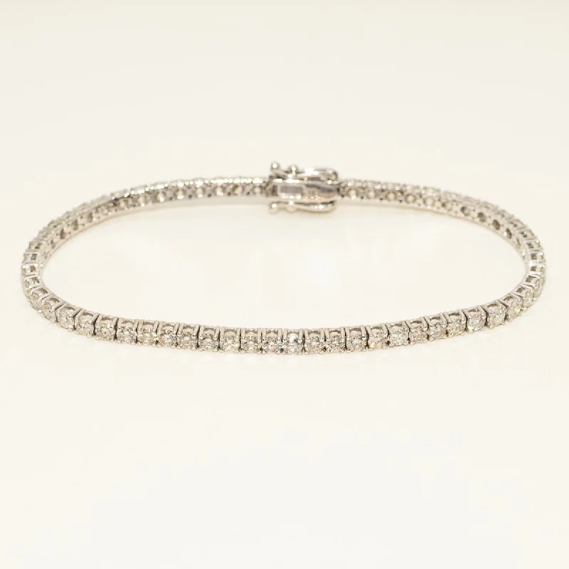 Modern bracelets for women -Diamond Tennis Bracelet in 14kt White Gold (4 7/8ct tw)