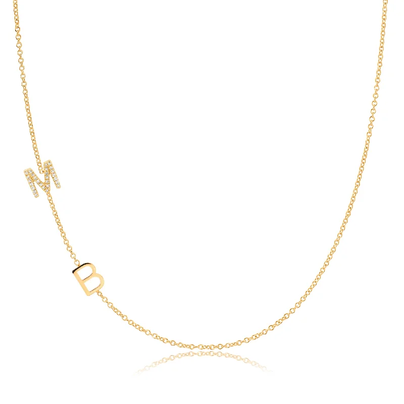 Women's necklaces online shop -Custom Gold Necklace - 2 Letters