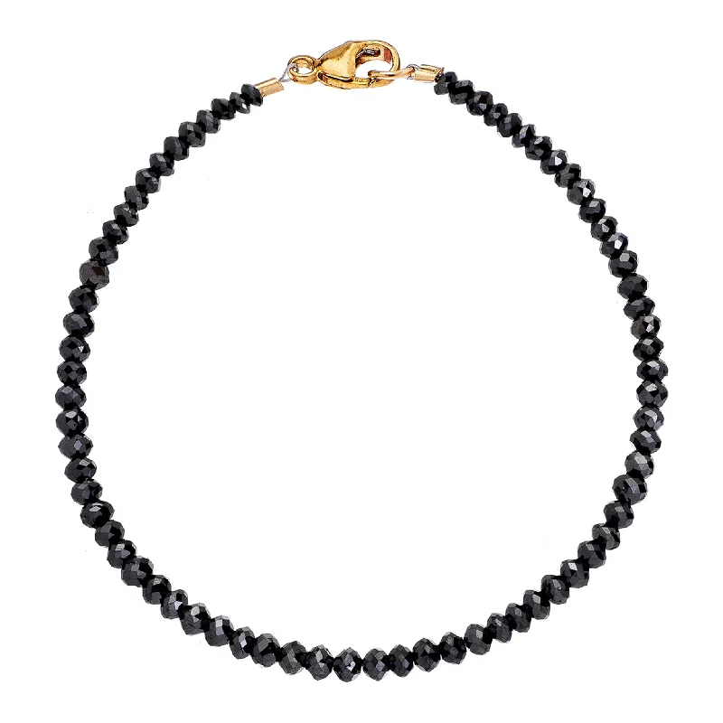 Fashion charm bracelets for women -Noir Medium Black Diamond Bracelet