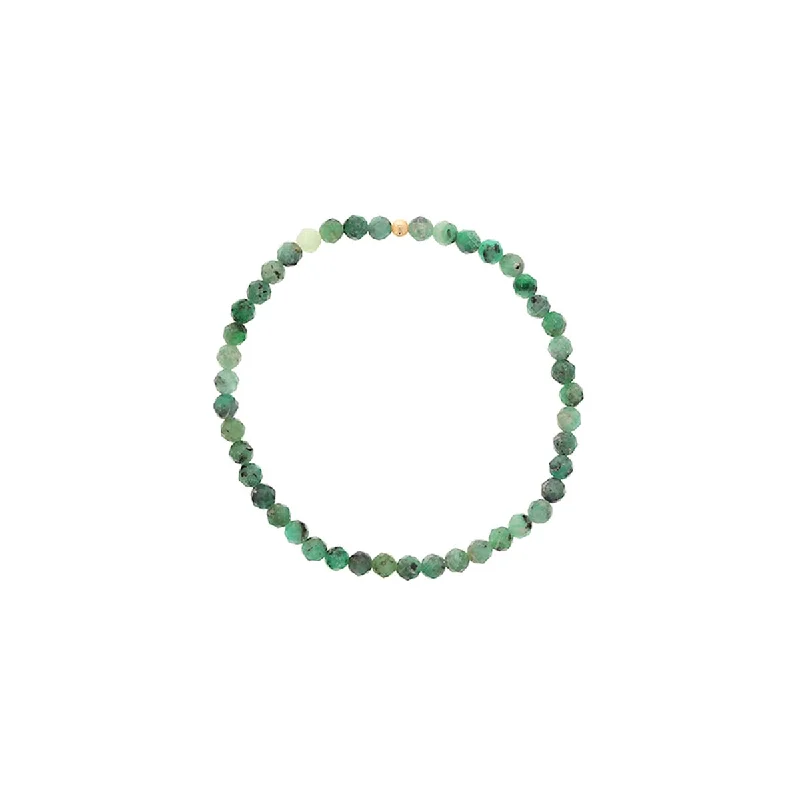 Women's bracelets and bangles online shop -Dee Berkley Emerald Bead Bracelet in 14kt Gold Filled (4mm beads)