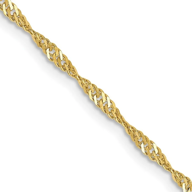 Elegant gold bracelets for women -Curata 10k Yellow Gold Solid Polished Lobster Claw Closure 1.7mm Singapore Chain Bracelet - 8 Inch - Lobster Claw