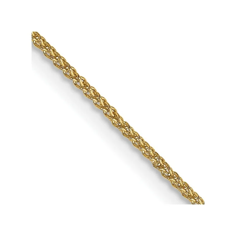 Diamond bracelets for women -Curata 14k Yellow Gold Spring Ring 1.1mm Solid Polished Spiga Chain Bracelet