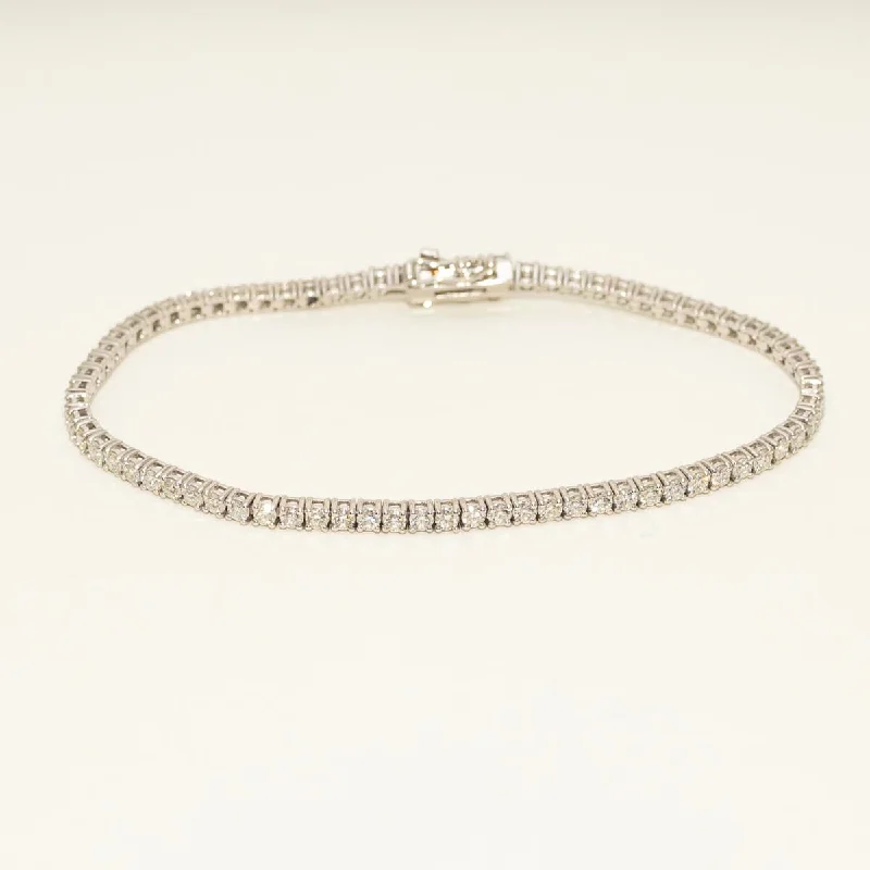 Luxury bracelets for women -Diamond Tennis Bracelet in 14kt White Gold (2 3/4ct tw)