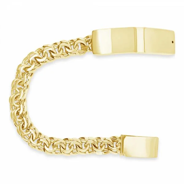 Wedding bracelets for women -10k Yellow Gold Chino Link ID Bracelet