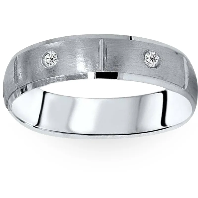 Adjustable engagement rings for women -Mens Comfort Fit Bezel Diamond Wedding Band Ring