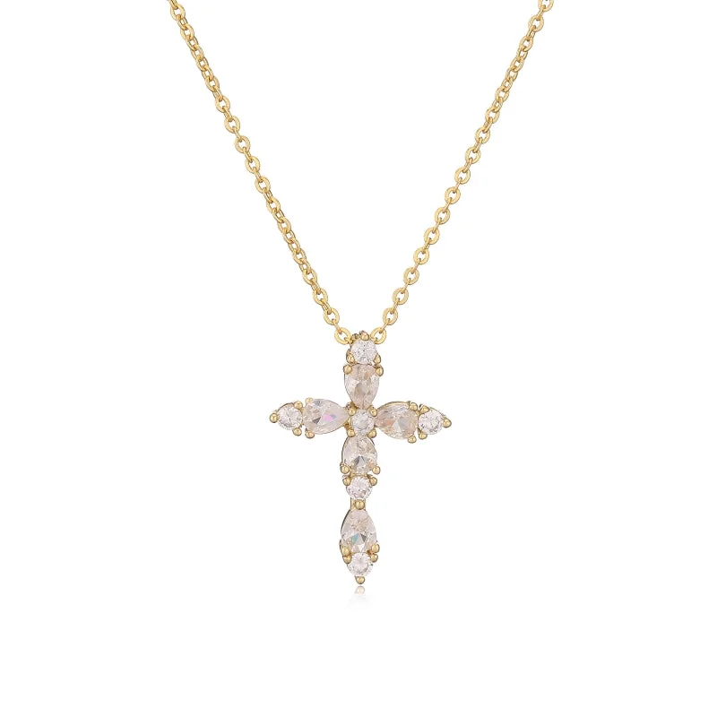 Gold White Diamond Necklace