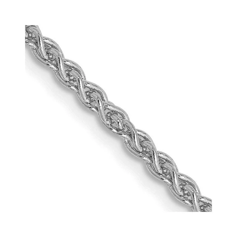 Custom-designed bracelets for women -Curata 14k White Gold 2.25mm Solid Spiga Chain Bracelet Lobster Claw