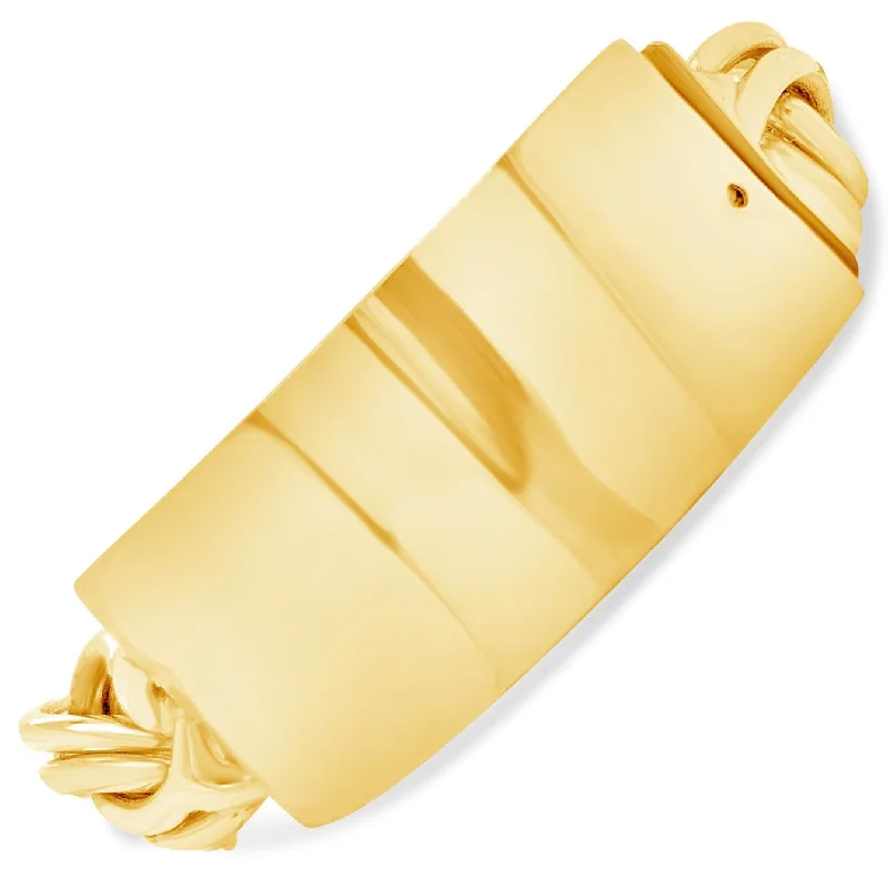 Handmade bracelets for women -10k Yellow Gold Chino Link ID Bracelet