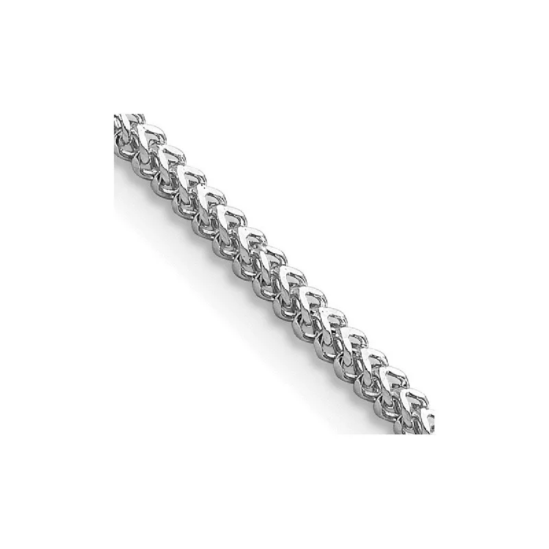 Diamond bracelets for women -Curata 14k White Gold 1.4mm Franco Chain Bracelet