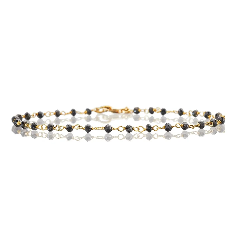 Tennis bracelets for women -Jillian Black Diamond Bracelet