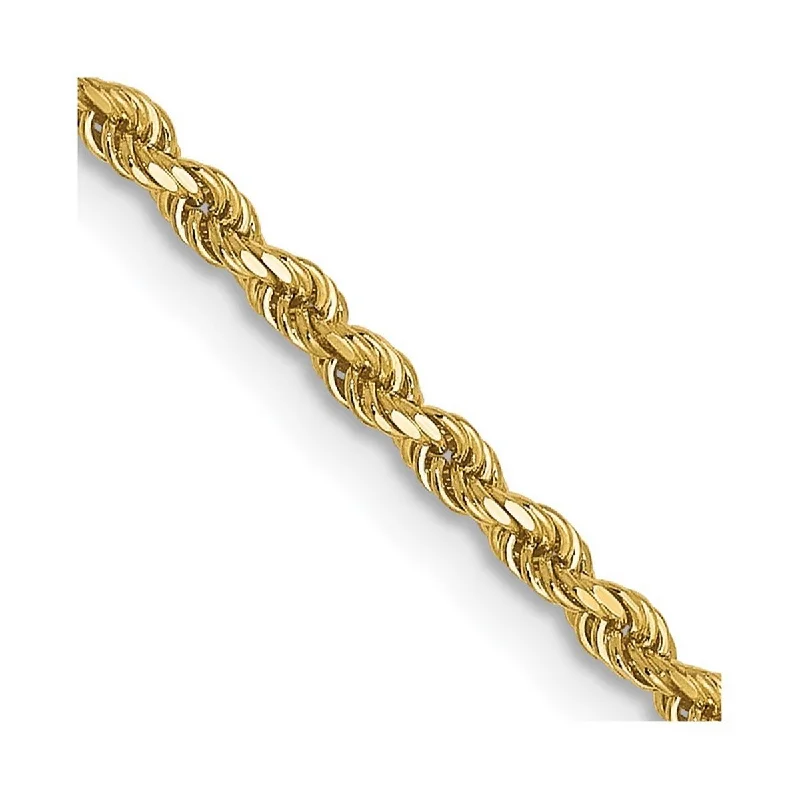 Luxury silver bracelets for women -Curata 14k Yellow Gold Lobster Claw Closure Valu plus 1.75mm Sparkle Cut Chain Bracelet