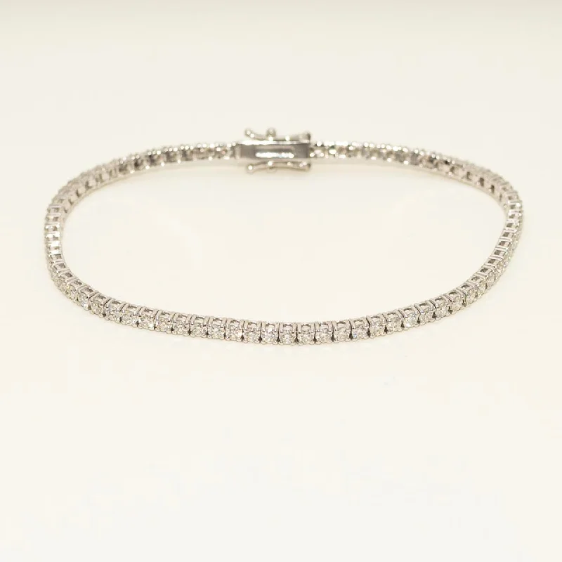 Vintage bracelets for women -Diamond Tennis Bracelet in 14kt White Gold (2 7/8ct tw)