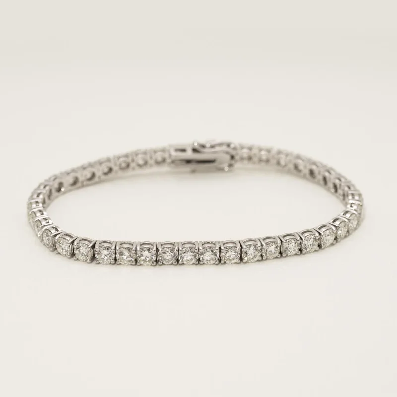 Unique bracelets for women -Diamond Tennis Bracelet in 14kt White Gold (10 1/3ct tw)