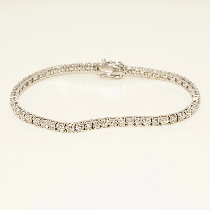 Classic bangles for women -Diamond Tennis Bracelet in 14kt White Gold (5 1/4ct tw)