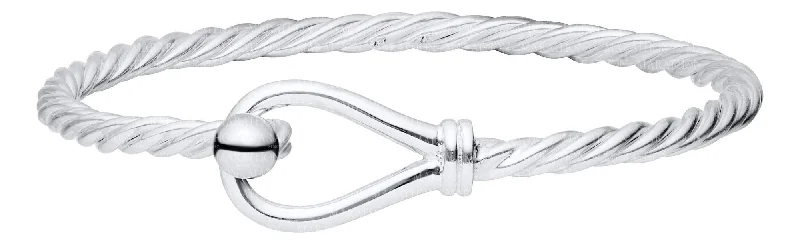 Cuff bracelets for women -Genuine Sterling Silver Evening Tide Collection Wire Twist Bracelet