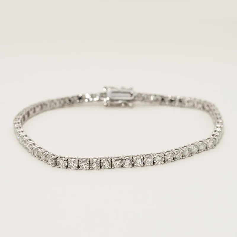 Custom gemstone bracelets for women -Diamond Tennis Bracelet in 14kt White Gold (6ct tw)