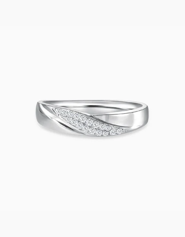 Custom engagement rings for women -LVC Purete Allure Diamond Wedding Band in Platinum