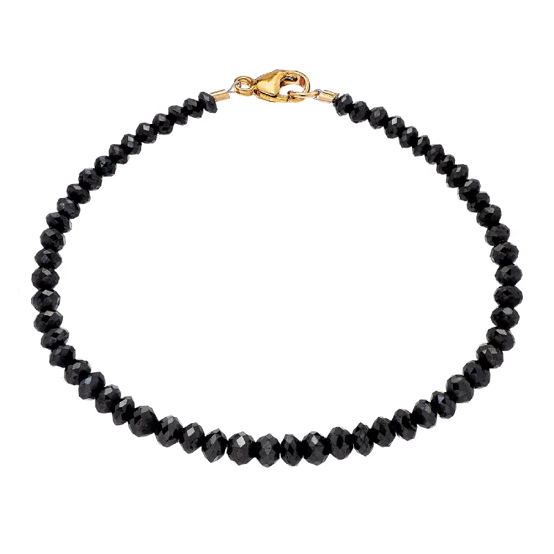 Luxury tennis bracelets for women -Noir Large Black Diamond Bracelet