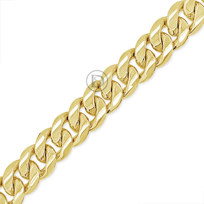 Adjustable diamond bracelets for women -10K Solid Yellow Gold Miami Cuban Bracelet