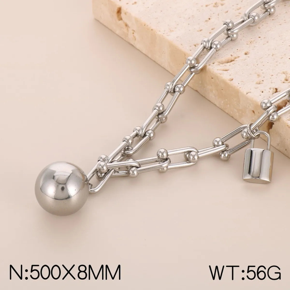 Steel Necklace KN282234-Z