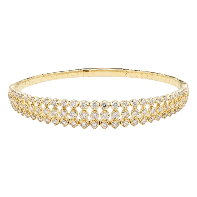 Custom bracelets for women -Diamond Flex Bracelet in 14kt Yellow Gold (2 1/4ct tw)