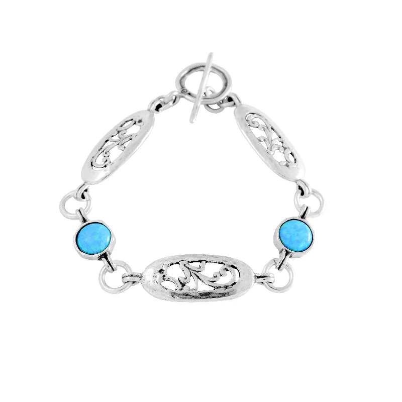 Thin bracelets for women -Organic Opal Chain Bracelet